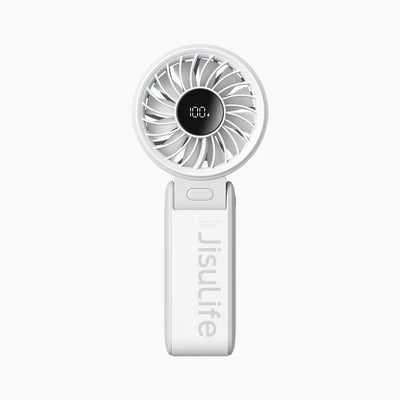 Ventilator portabil de mână JISULIFE, Life7, autonomie 2.5-13h, baterie 3600mAh, 5 viteze, încărcare rapidă, Gri deschis - OVIX - Găsești soluții de încălzire, răcire și ventilare, toate integrate și controlabile dintr-o singură platformă.