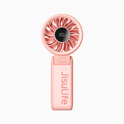 Ventilator portabil de mână JISULIFE, Life7, autonomie 2.5-13h, baterie 3600mAh, 5 viteze, încărcare rapidă, Roz - OVIX - Găsești soluții de încălzire, răcire și ventilare, toate integrate și controlabile dintr-o singură platformă.