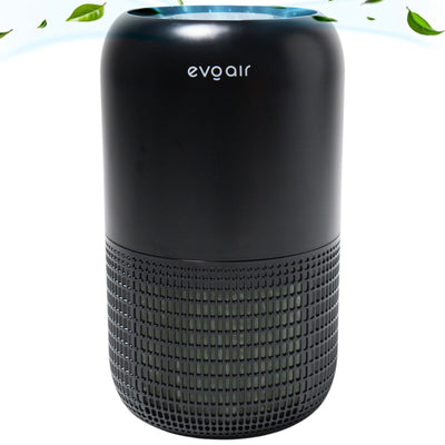 Purificator de aer Evoair, Yuvo, Lampă UV-C, Filtru 3in1, True Hepa, Carbon Activ, Pre-filtru, 4 viteze, Funcție Polen/Animale, Mod Noapte, Blocare Ecran, Lumină Ambientală, Negru - OVIX - Găsești soluții de încălzire, răcire și ventilare, toate integrate și controlabile dintr-o singură platformă.